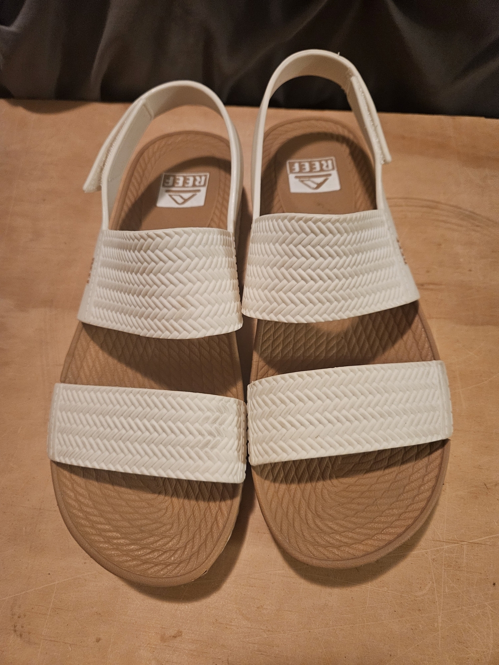 REEF Water Vista Women’s Size 9 White Woven Slingback Platform Sandals - Picture 2 of 5